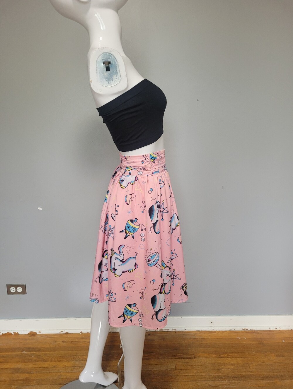 Sourpuss Tipsy Elephant Swing Skirt, Size M - Picture 3 of 9